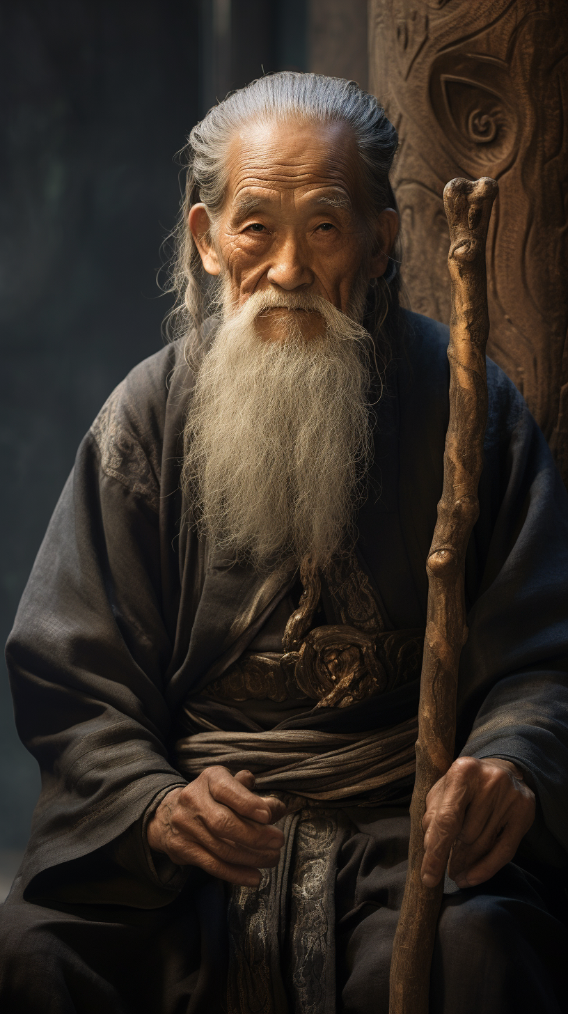 中国古风智慧老者AI绘画-ai绘画关键词-ai绘画描述词-AI小聚